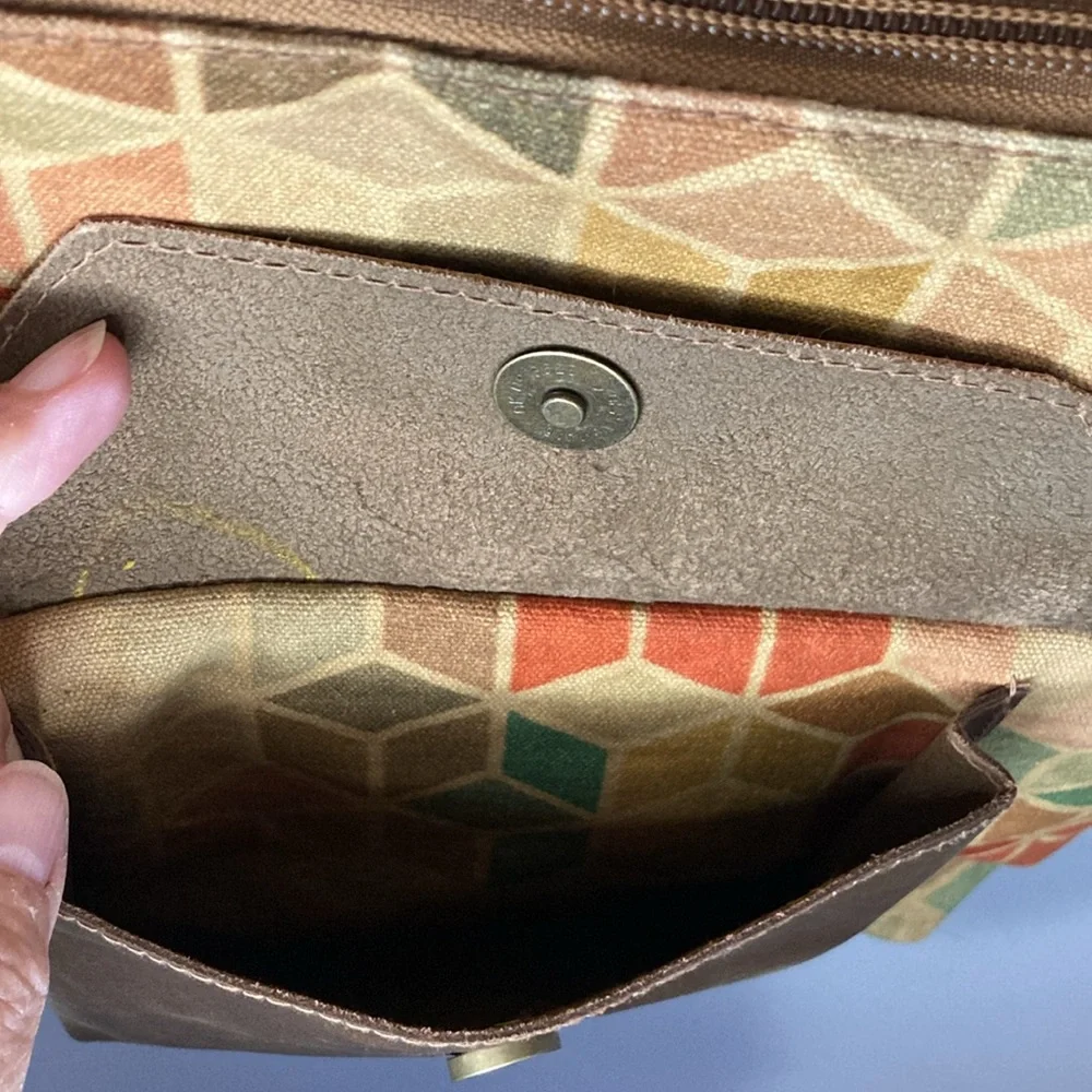 Cott n Curls Sling Backpack Bag Purse, Front Pocket, Fall Colors